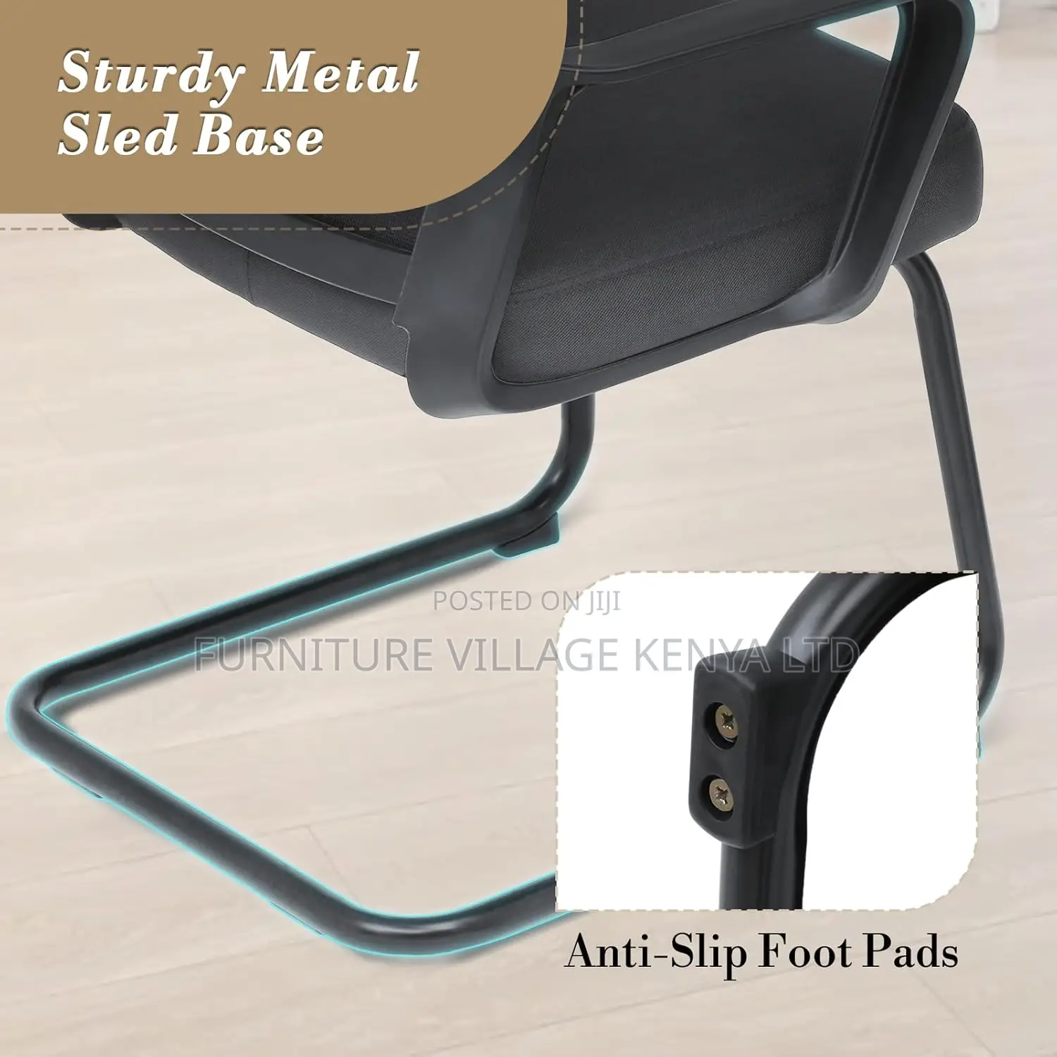 Guest Side Chair With Upholstered Seat Lumbar Support