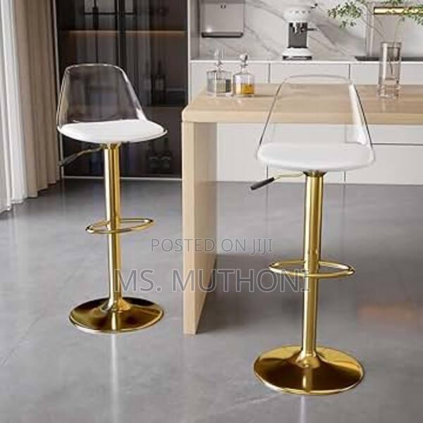 Swivel Clear Barstool ,Gold Frame - thumbnail 3