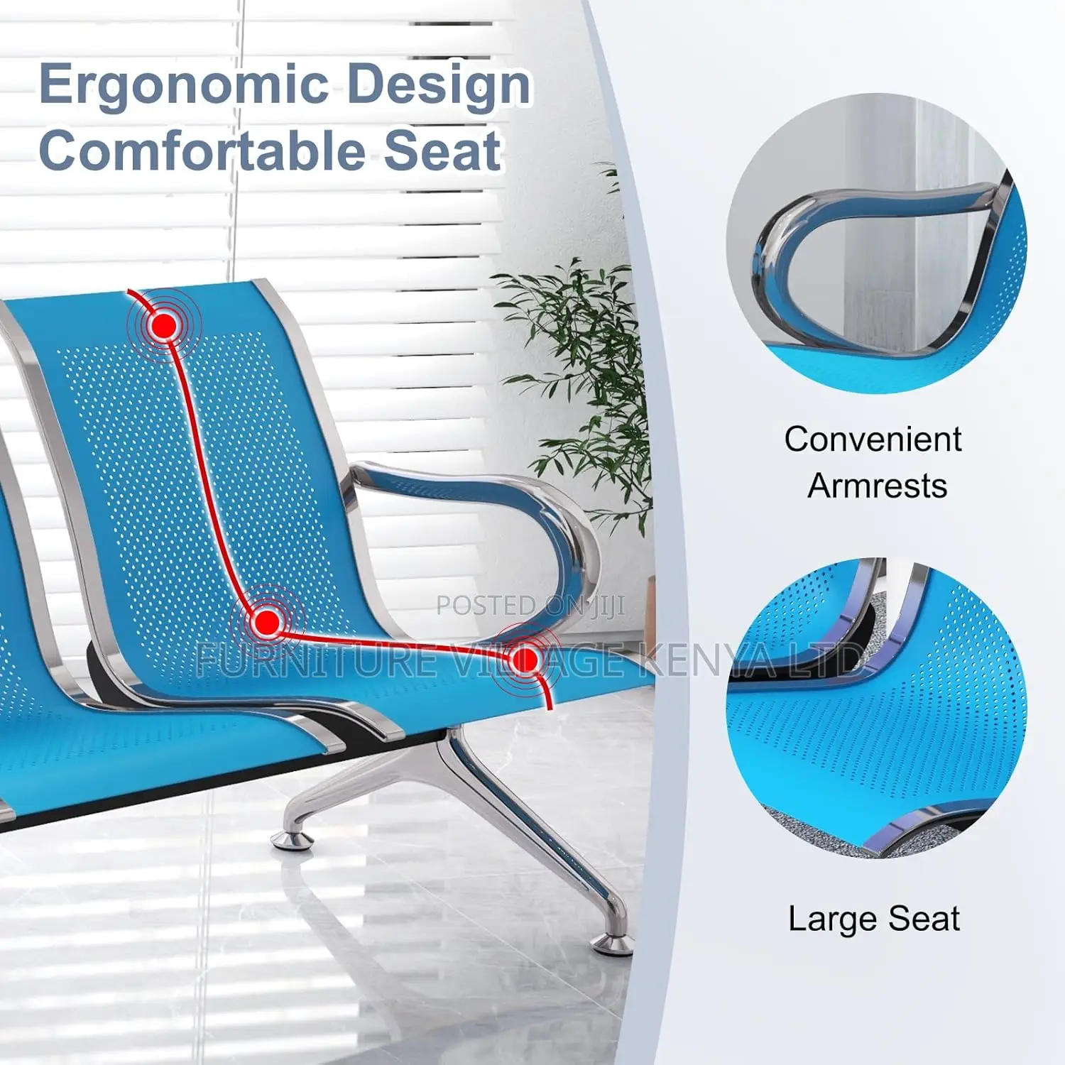 3 -Seat Reception Area Furniture