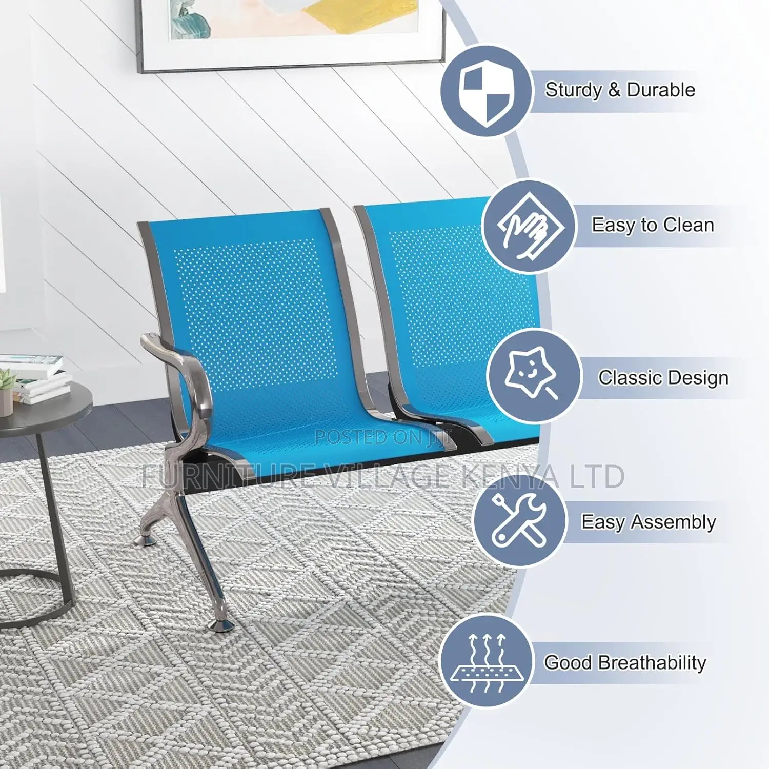 3 -Seat Reception Area Furniture