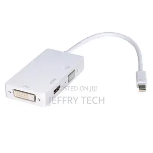3-in-1 Mini Displayport Adapter: HDMI, VGA, DVI, Thunderbol