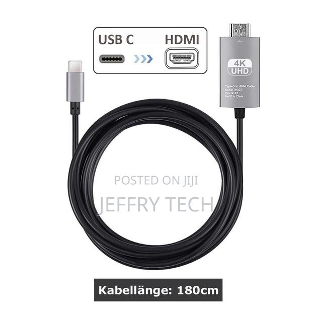 USB-C to HDMI 1.8m Cable Adapter, HDTV Projector Monitor