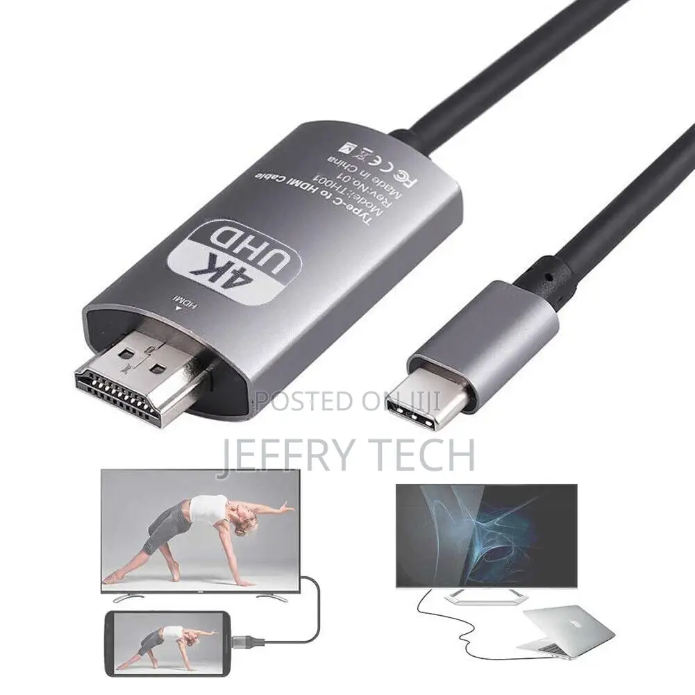 USB-C to HDMI 1.8m Cable Adapter, HDTV Projector Monitor