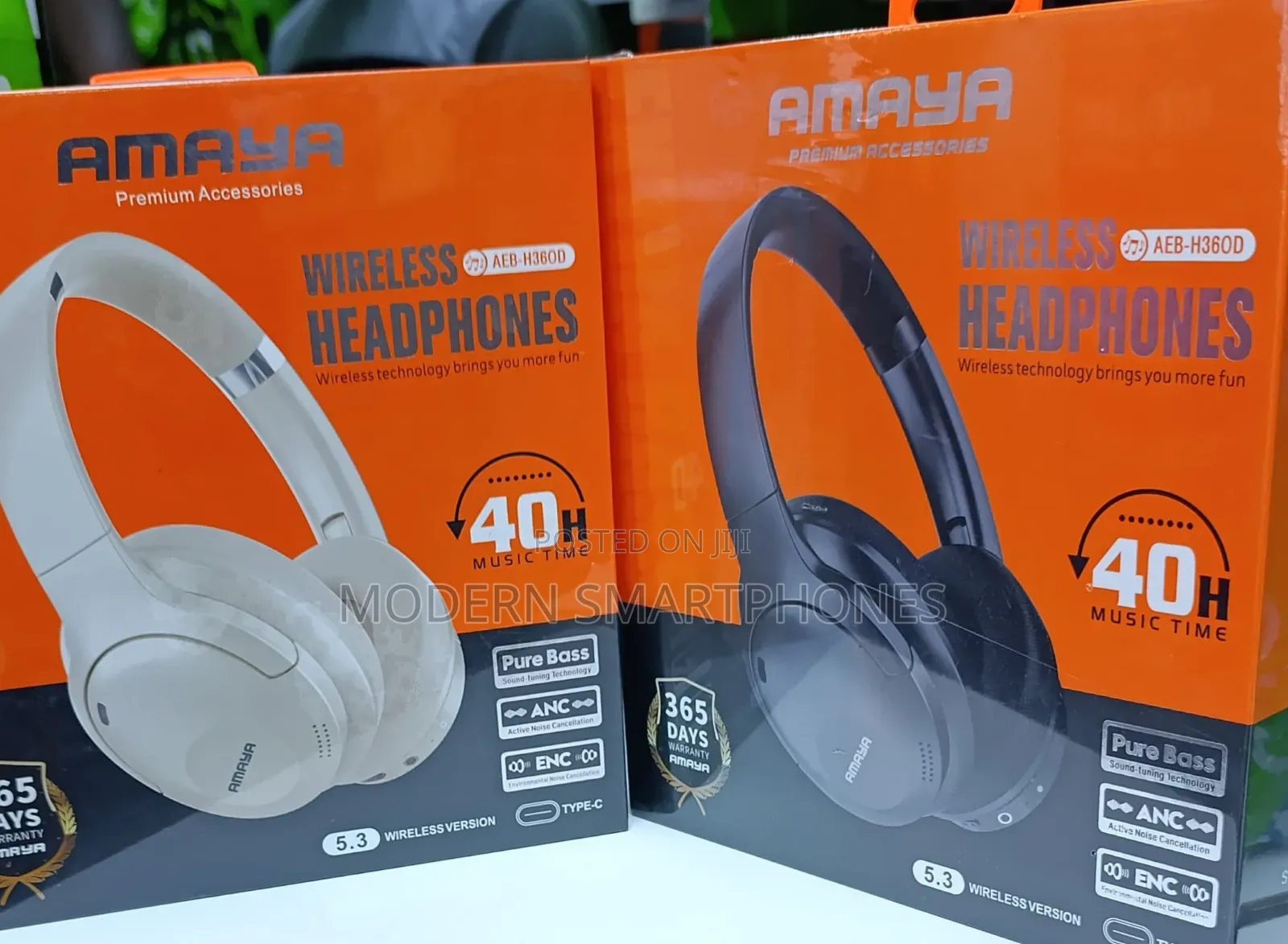 Amaya Noise Cancellation Over-Ear Wireless Headphones