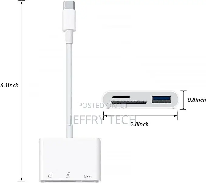 USB C To SD Card Reader With USB 3.0 Thunderbolt To Micro SD