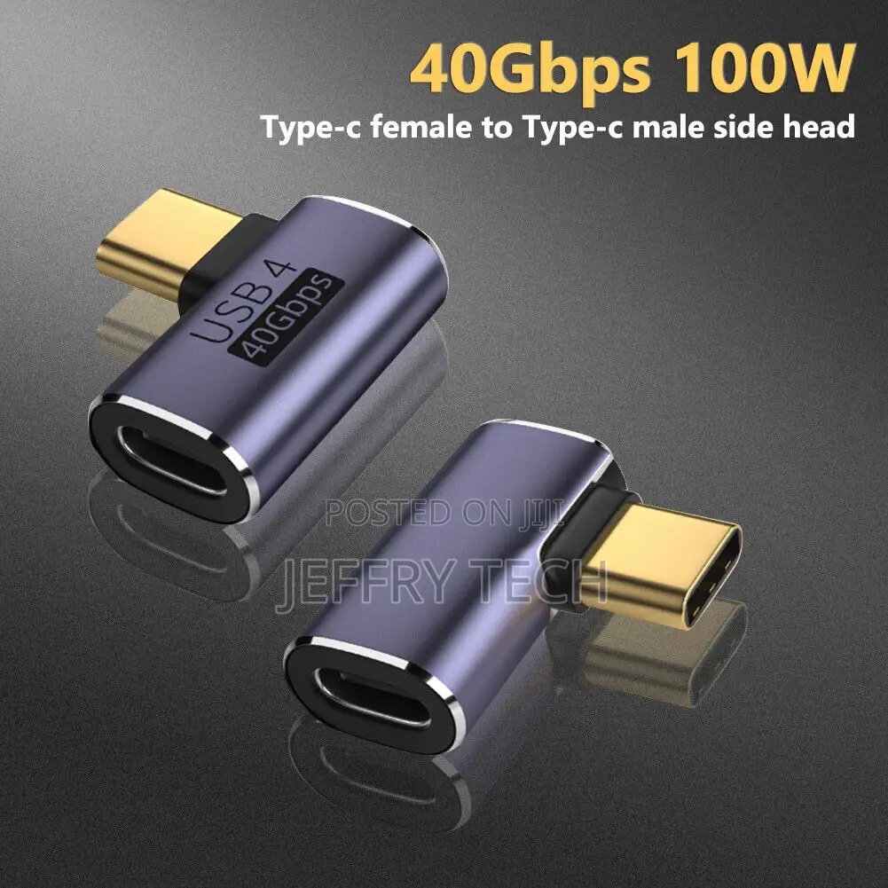 90 Right Angle Usb C Male to Female Adapter Type C Fast Char