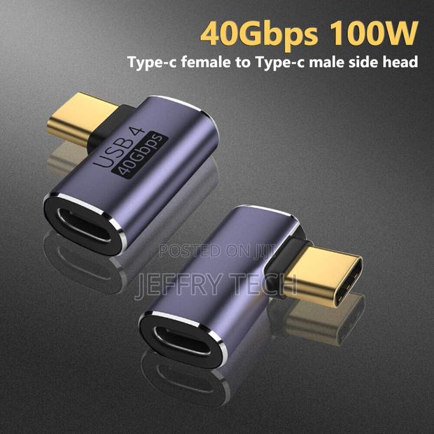 90 Right Angle Usb C Male to Female Adapter Type C Fast Char - main view