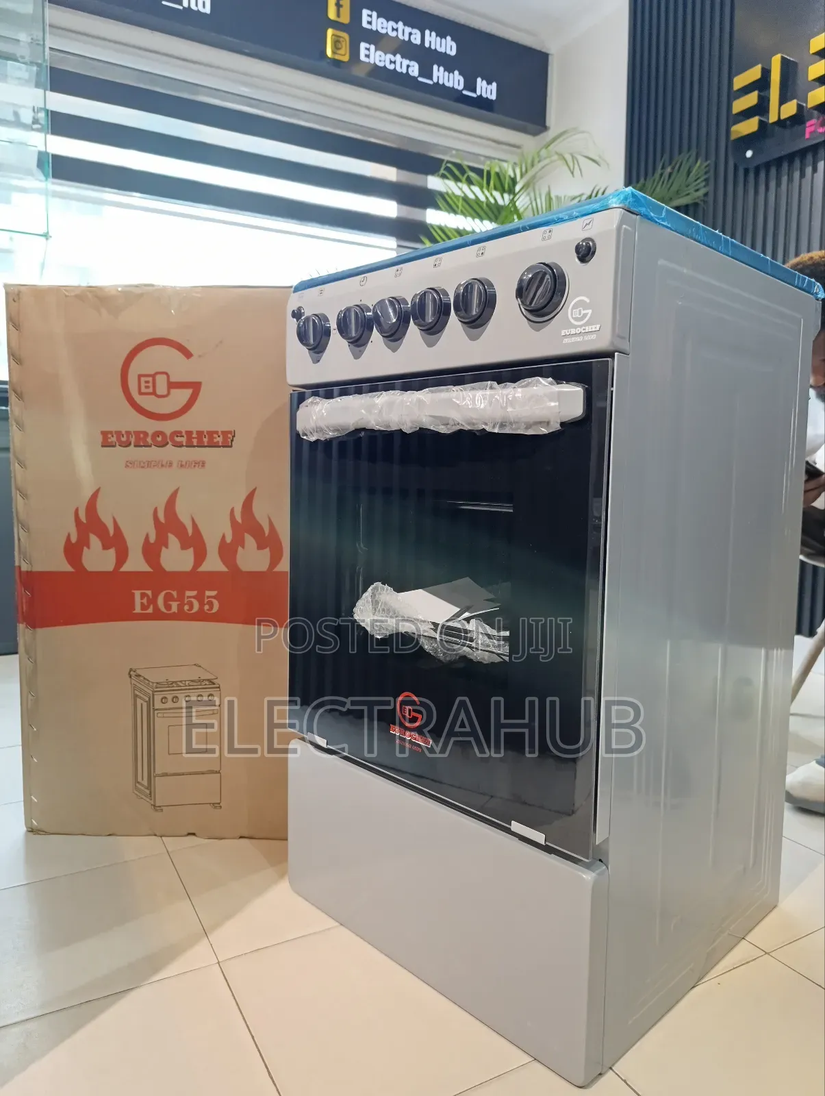 EUROCHEF 4 Gas Burner Cooker With Electric Oven(Eg55-4g+E)