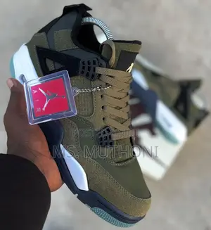 High Quality Jordan 4 Olive / Black Cat / Grey