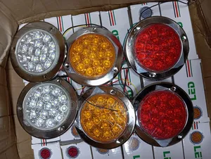 LED Silver Chrome Round Lamps