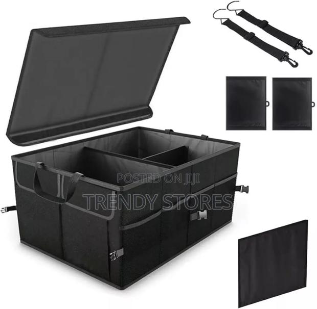 60cm Foldable Premium Car Boot Organizer With Lid