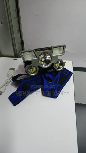 Rechargeable Head Lamp 5 Lights LED Camping Head Light - thumbnail 2