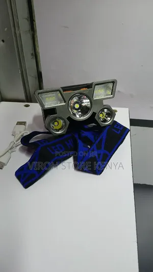 Rechargeable Head Lamp 5 Lights LED Camping Head Light