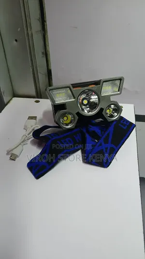 Rechargeable Head Lamp 5 Lights LED Camping Head Light