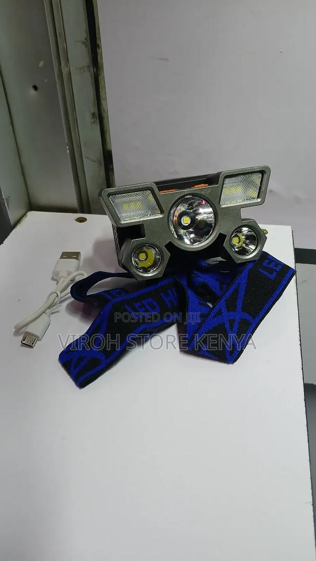 Rechargeable Head Lamp 5 Lights LED Camping Head Light - thumbnail 4