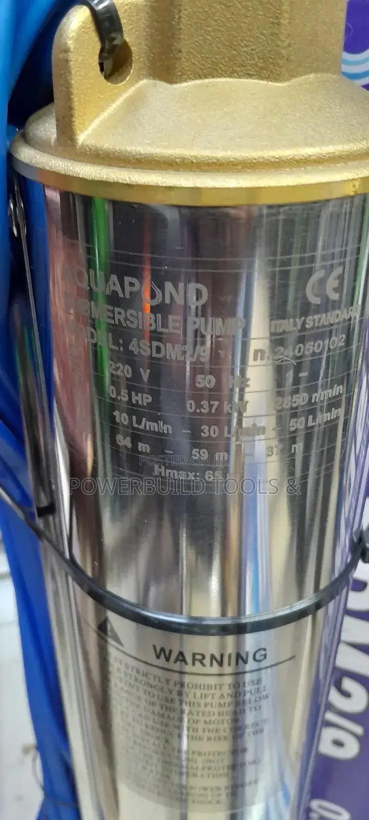 Aquapond 0.5HP Borehole Submersible Pump