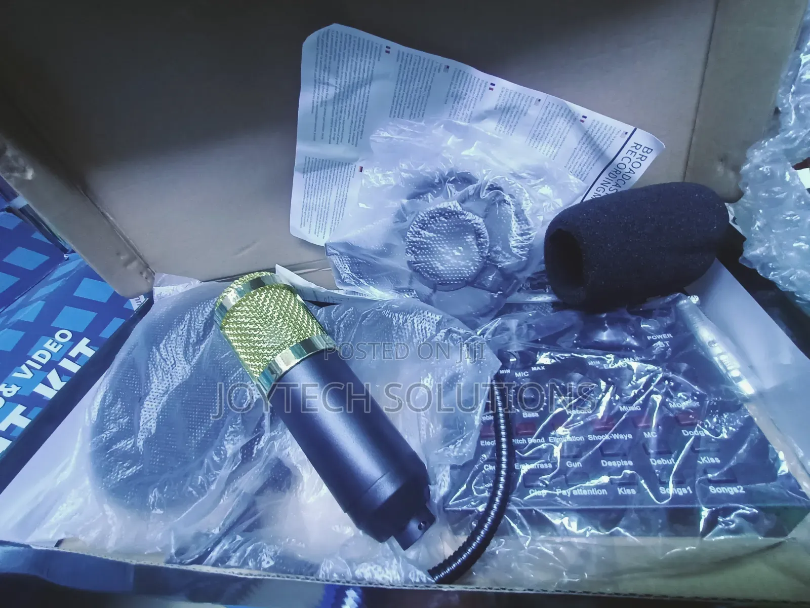 Condenser Microphone With Sound Card for Live Recording