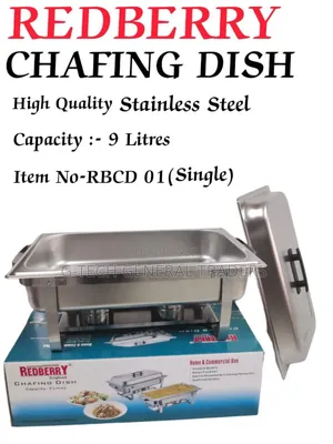 Red Berry 9l Stainless Steel Single Chafing Dishes