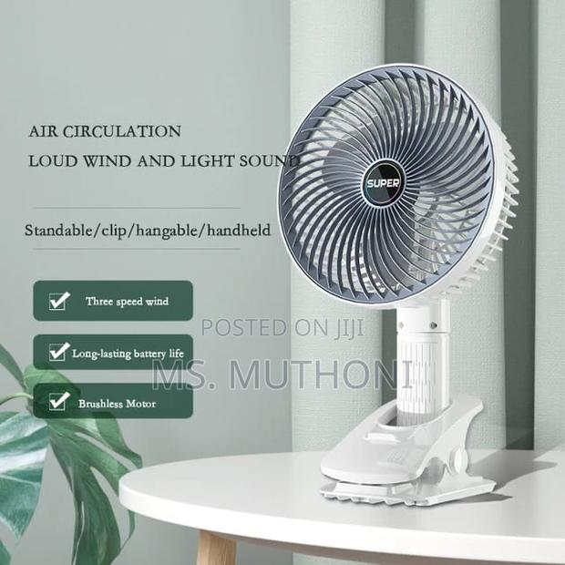 Rechargeable Desktop Fan, - main view