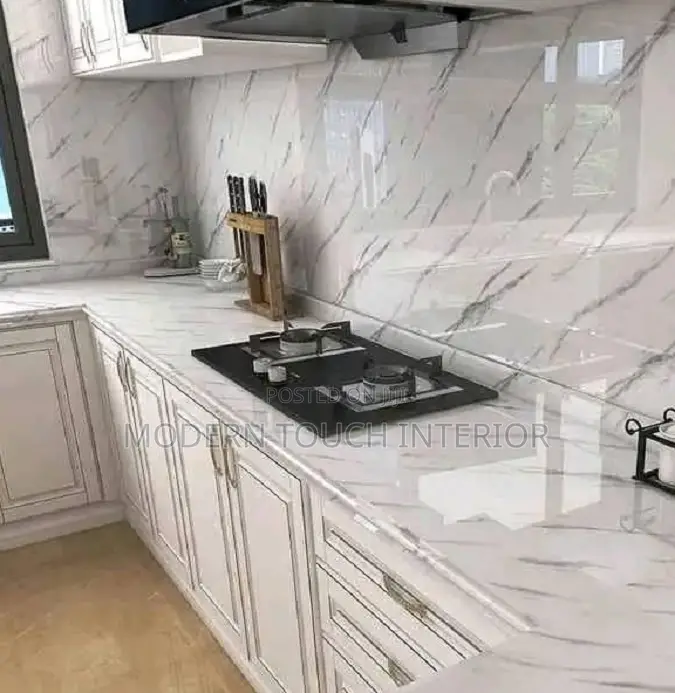 Elegant White Contact Marble Wallpaper