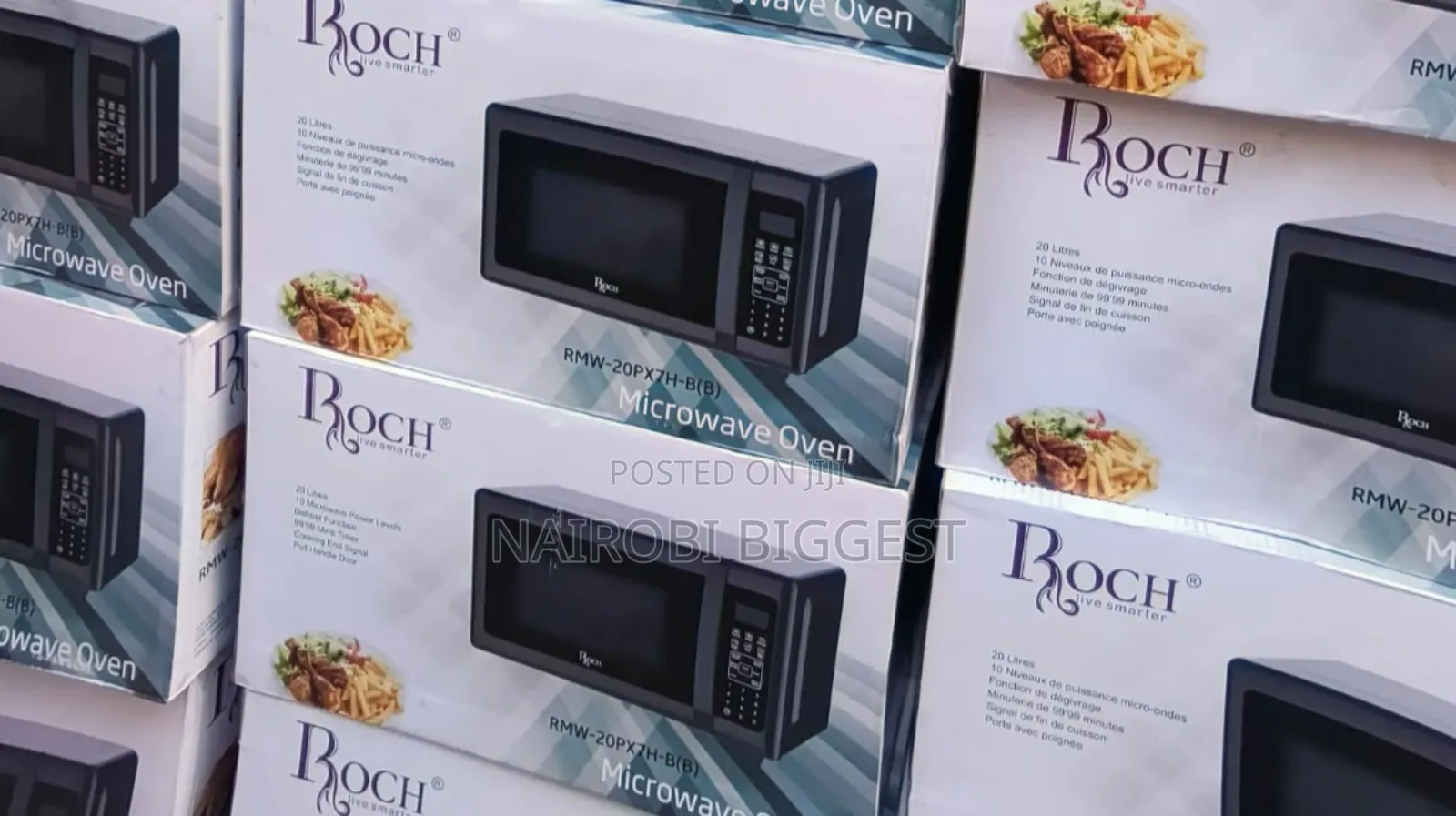 Roch Black 20L Digital Electric Microwave