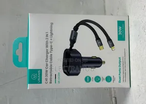 Usams Retractable Car Charger Type C Lightining New Sealed