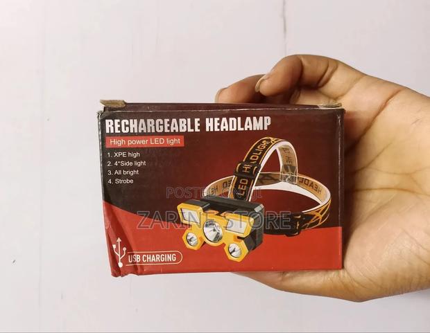 Rechargeable Headlamp Led Light, USB Charging, Made of ABS - main view