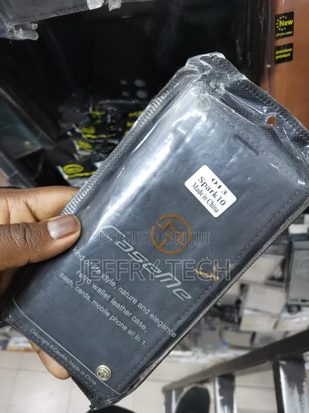 Caseme Flip Leather Case for Tecno Spark 10 -Black - thumbnail 3