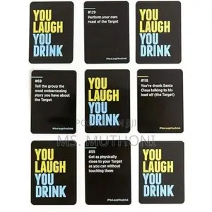 Drinking Party Game, You Laugh You Drink