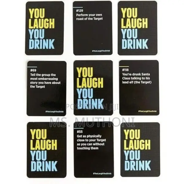 Drinking Party Game, You Laugh You Drink