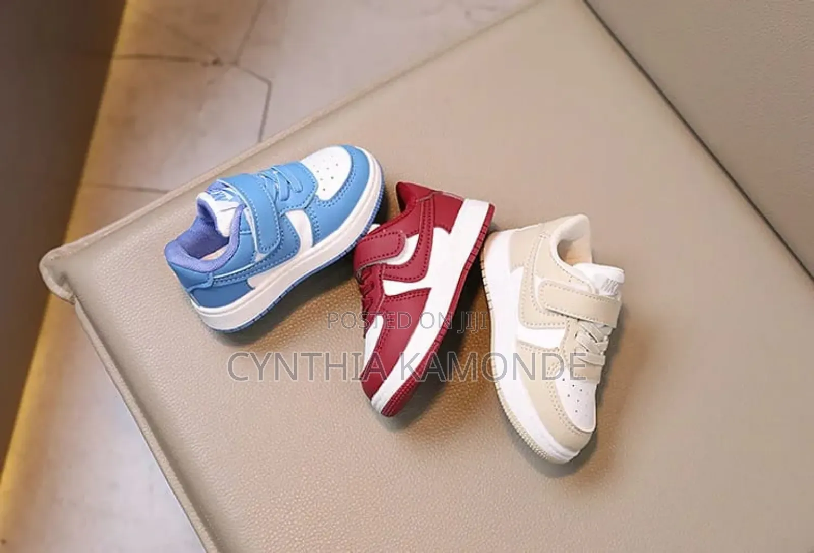 Kid Sneakers Maroon, Blue, Brown