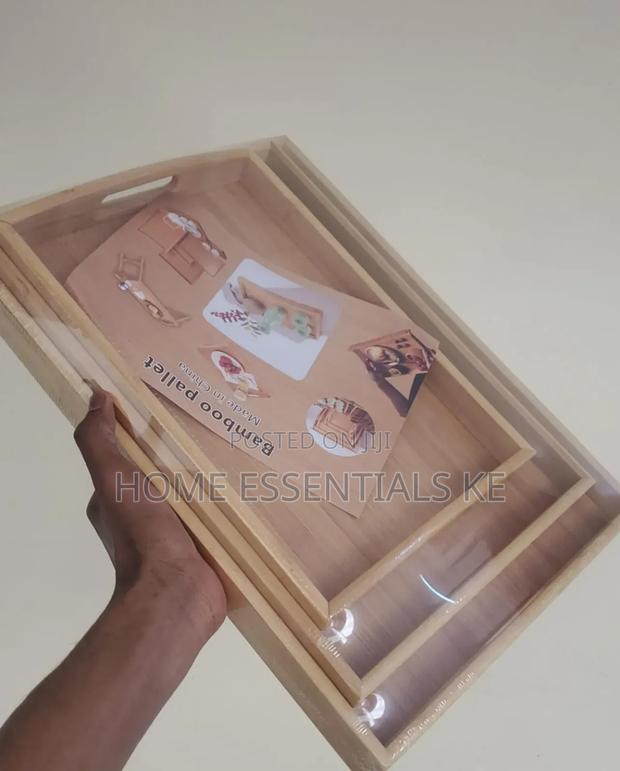 *Multifunctional Big Sized 3in1 Bamboo Serving Trays - main view