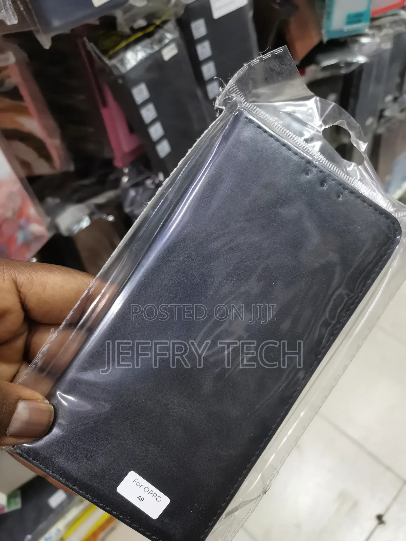 Case for OPPO A9 2020 Phone Leather Flip Card Wallet-Black