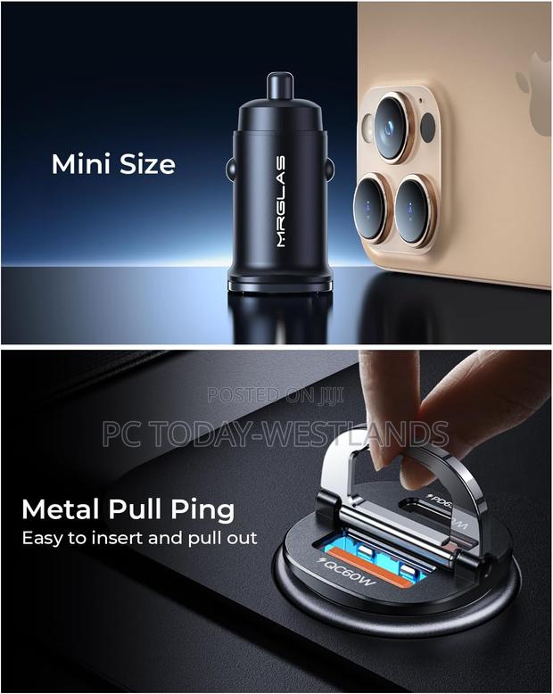 125w Usb C Car Charger Super Fast Charging for iPhone 16, - thumbnail 4