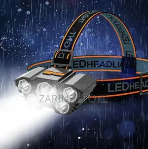 Headlights 5 Bulbs, USB Charging, 102g Weight, Waterproof