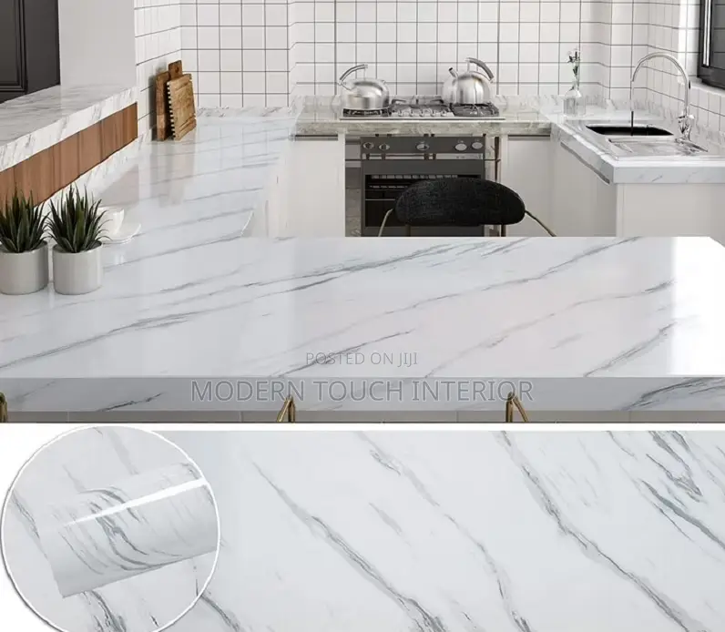 White and Grey Marble Wallpaper