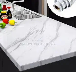 White Veined Marble Contact Paper