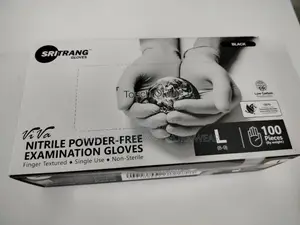 Black Nitrile Powder-free Examination Medical Gloves