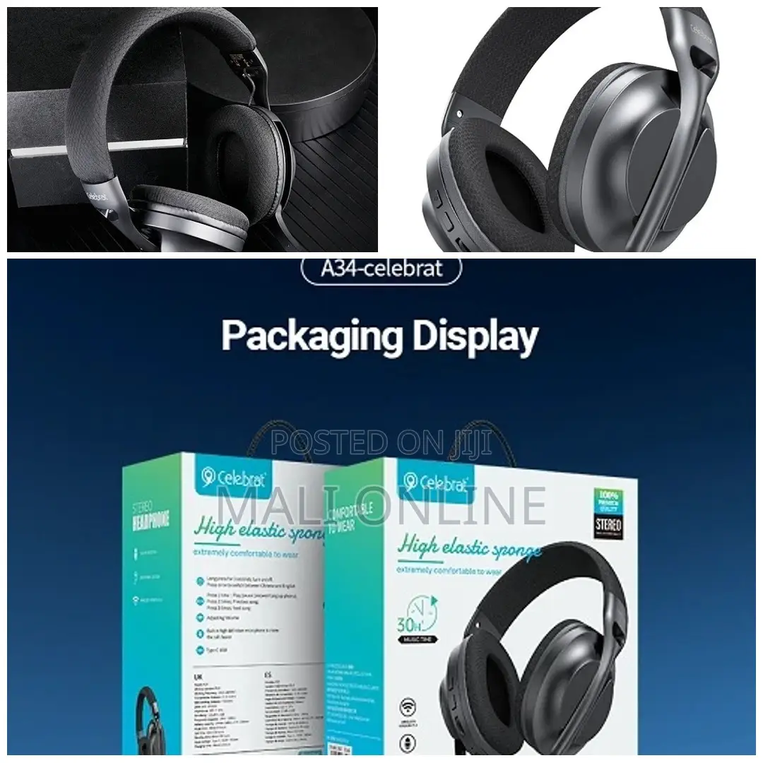 Celebrat Wireless Headphones A34 Bluetooth A34
