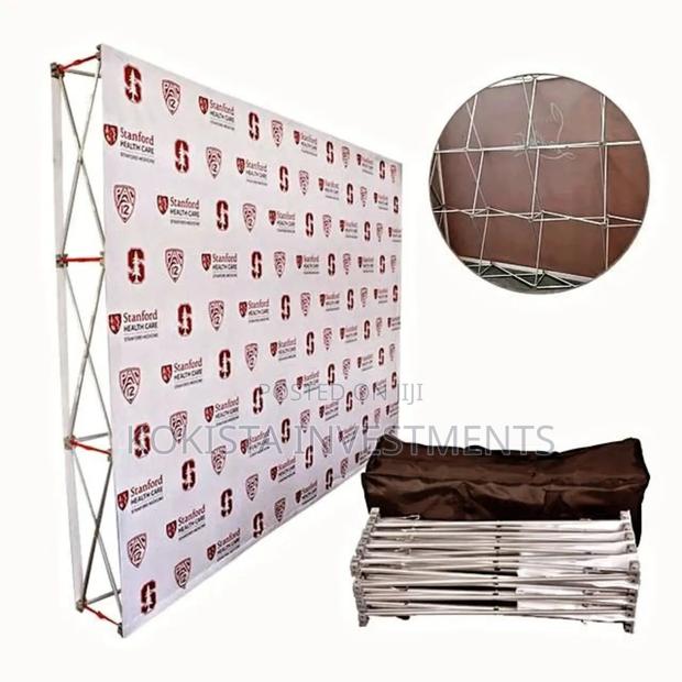 Media Banner, Media Banner( With 3 M by 2.25 M Size Stand)