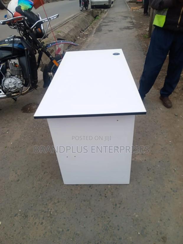 1.2m White Office Desk