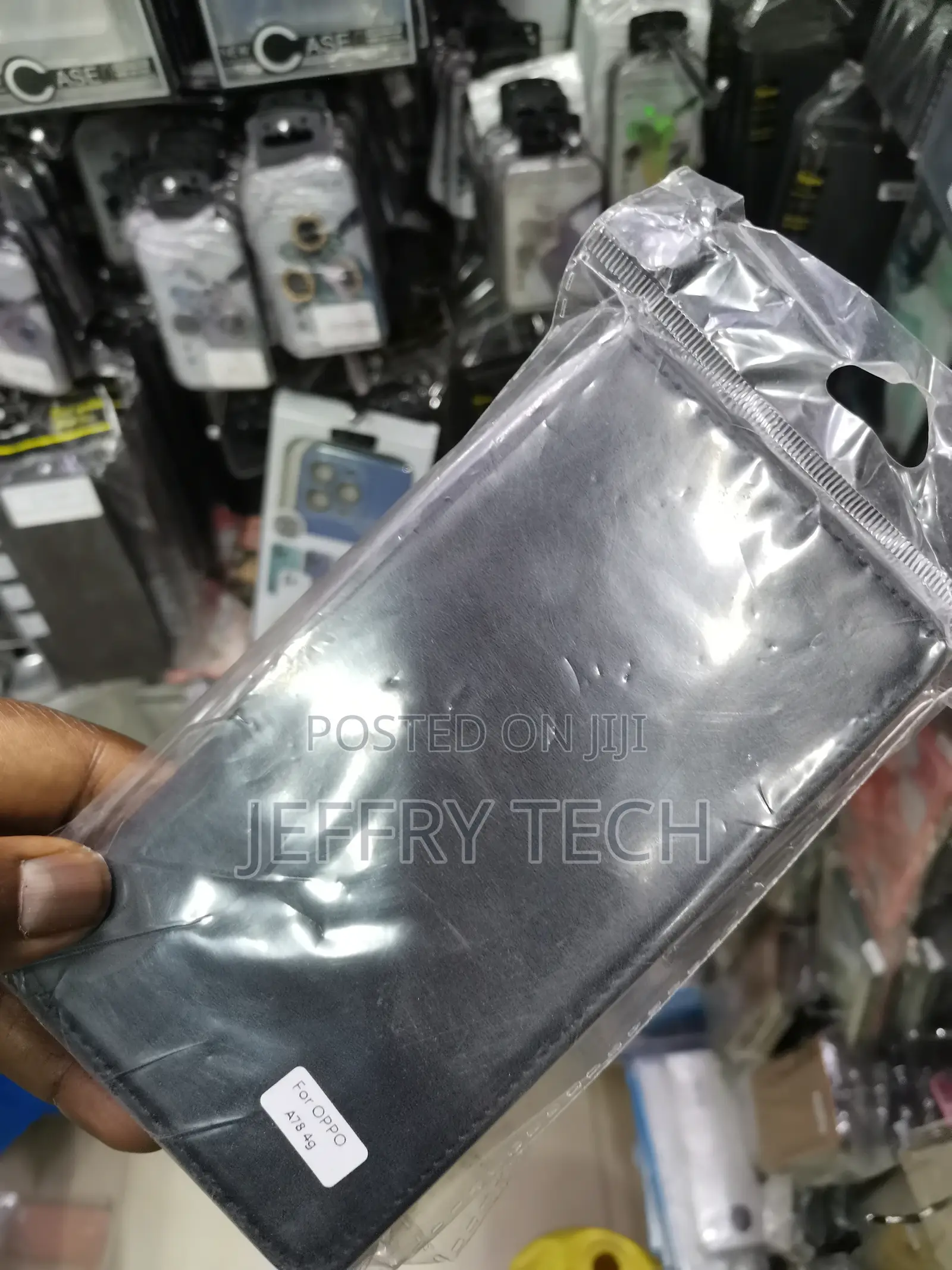 Leather Flip Case for Oppo A78 4G Phone Case Wallet -Black