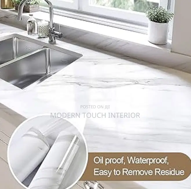 Marble Wallpaper : Elegant White Glossy
