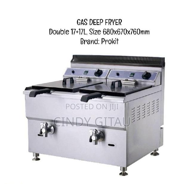 Prokit Double Gas Fryer Capacity 17+17 Litres