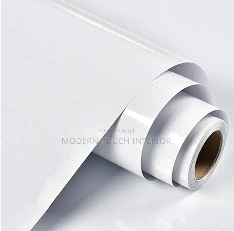 White Contact Adhesive Wallpaper