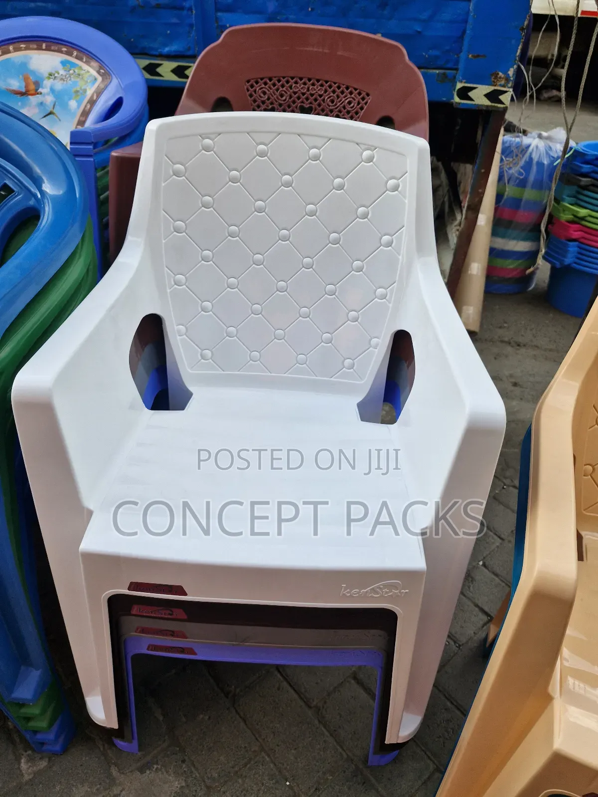 Kenstar Premium Long Arm Plastic Chair.