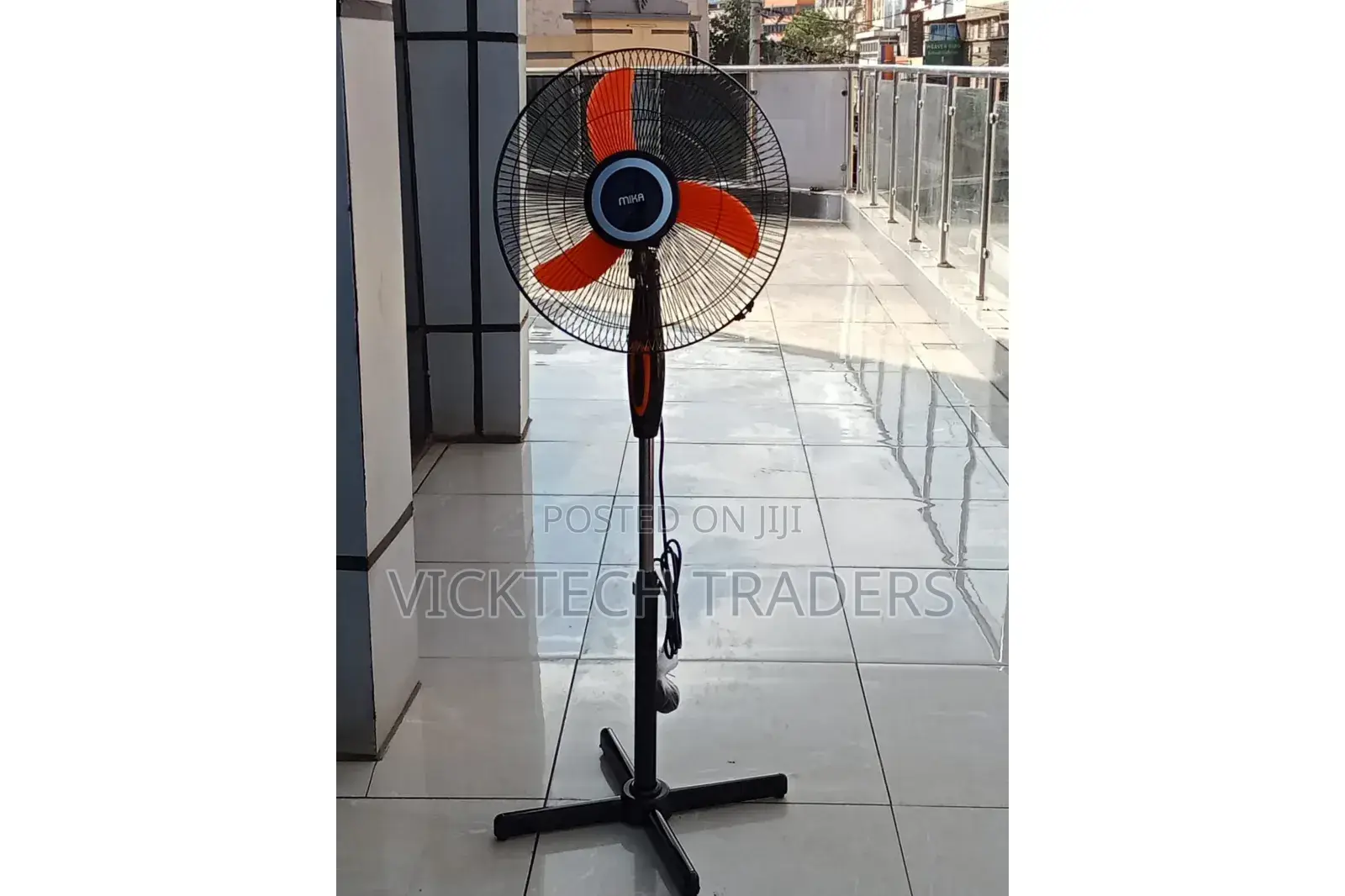 Standing Fan MIKA 16", Black Orange