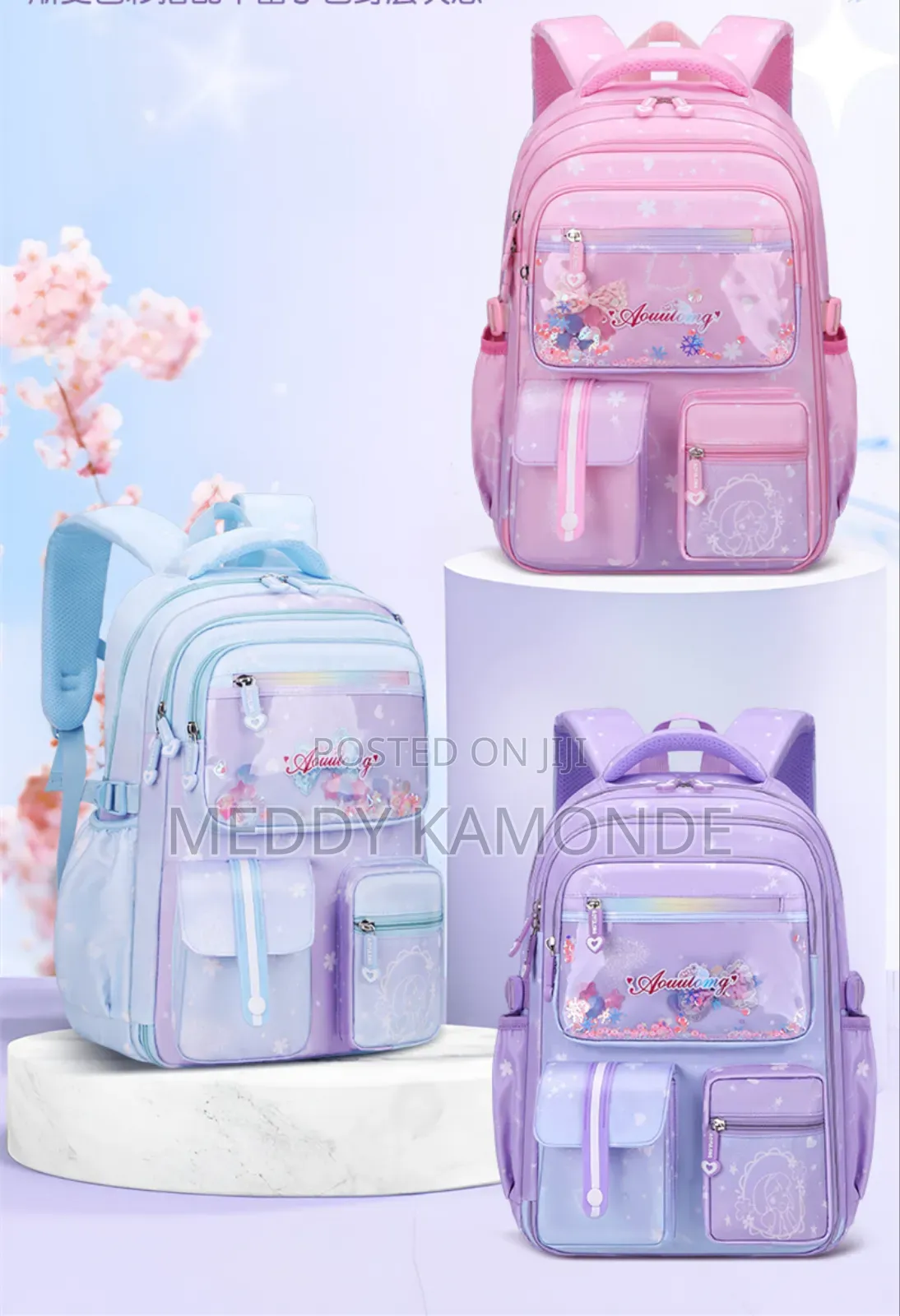 Pink Kids School Bag