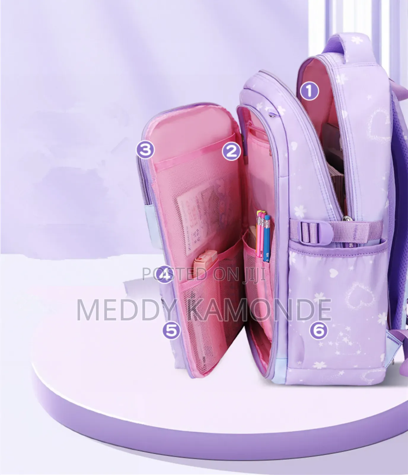 Pink Kids School Bag