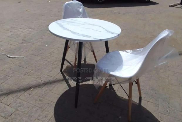 Balcony Set, White Round